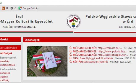 Önálló honlapja lett az Érdi Lengyel-Magyar Kulturális Egyesületnek