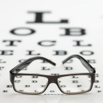 Classical spectacle on eye chart